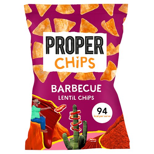 Properchips Barbecue Lentil Chips 85g RRP 1.79 CLEARANCE XL 99p